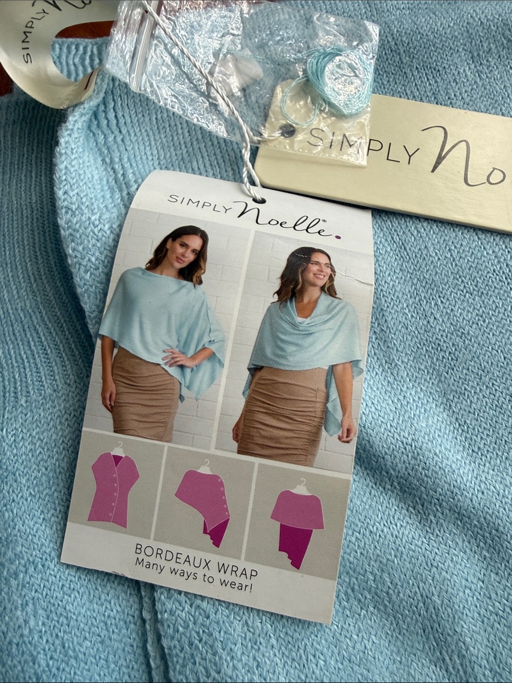 Simply Noelle Light Blue Bordeaux Wrap